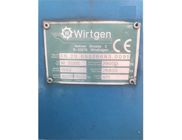 Recicladoras Wirtgen W2000 de segunda mano a la venta Ref.: 1697911741143798 No. 3